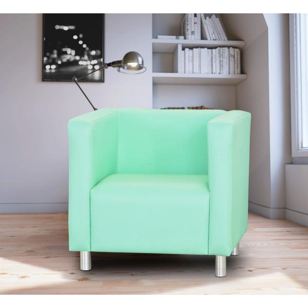 Poltrona Decorativa Dora D28 - Corino Verde - Matrix