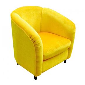Poltrona Decorativa Suede Amarelo Mobile - Amarelo