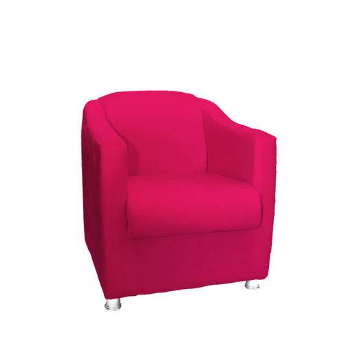 Poltrona Decorativa Tilla Sala e Recepção Suede Rosa Pink - DL Decor