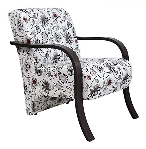 Poltrona Vênus Decorativa Cadeira Floral Branco