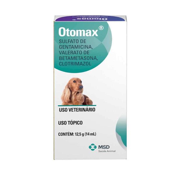 Otomax 12,5g - 14ml - Tratamento de Otite Externa - Msd Animal