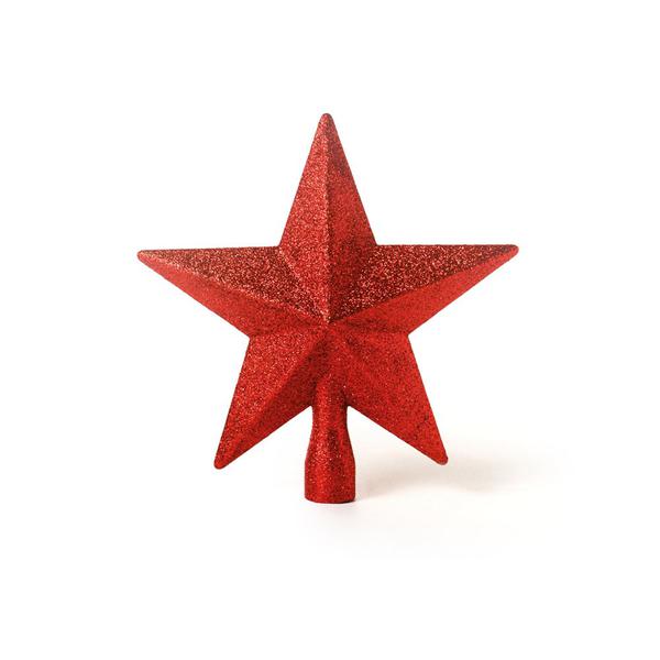 Ponteira Estrela P/Árvore de Natal 20x20Cm Vermelho - Cromus