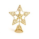 Ponteira Estrela P/árvore de Natal 20x16cm Dourado