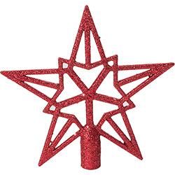 Ponteira Vermelha 19cm - Orb Christmas