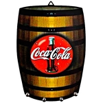 Porta Chaves Barril Decorativo em Madeira - Coca Cola