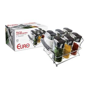 Porta Condimentos Nuna 6 Peças Euro OSG-6PCS - Transparente