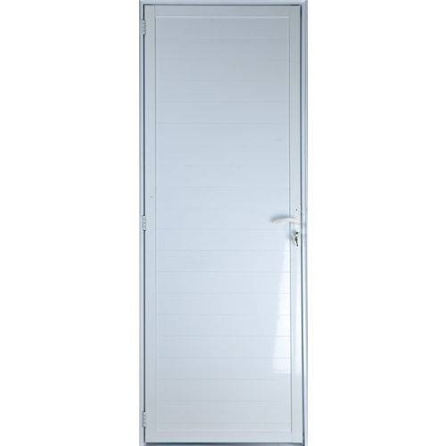 Porta de Alumínio Lambril 2,10 X 1,00 Direita Linha All Soft Cor Branco