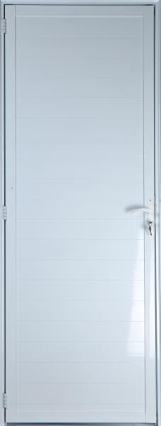 Porta de Alumínio Lambril 2,10 X 0,70 Esquerda Linha All Soft Cor Branco
