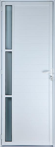 Porta de Alumínio Lambril com Visor 2,10 X 1,00 Direita Linha All Soft Cor Branco