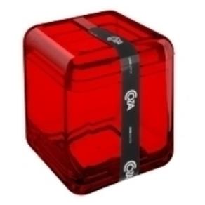 Porta Escova 8,5 X 8,5 X 10,5 Cm - Vermelho Transparente Coza