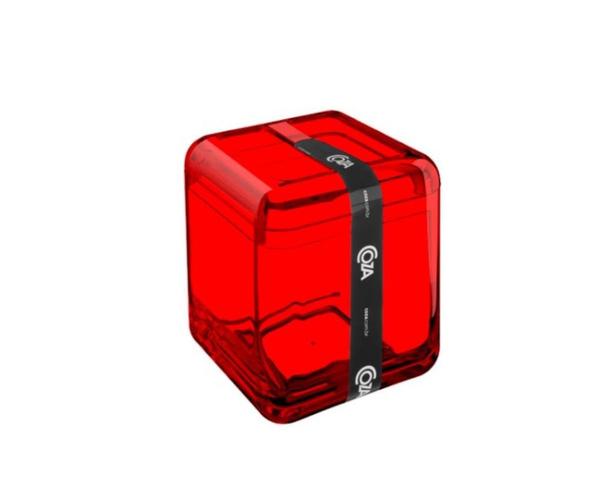 Porta Escova 8,5 X 8,5 X 10,5 Cm Vermelho Transparente Coza