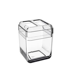 Porta-Escova Cube com Tampa Coza - Transparente