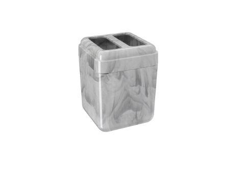 Porta-escova Cube Cor Mármore Branco - Arrivo Mobile