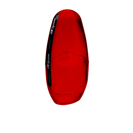 Porta-escova Spoom com Tampa 10,4 X 8,3 X 2,1 Cm Vermelho Transparente Coza