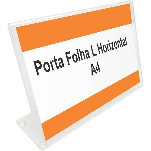 Porta Folha Horizontal L para Papel A4 (30 Cm X 21 Cm)