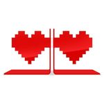 Porta Livros Coração Pixel