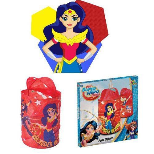 Porta Objetos Brinquedos Infantil Super Hero Girls - Art Brink