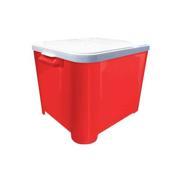 Porta Ração Container - Vermelho - 15kg - Furacão Pet