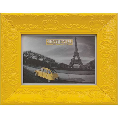 Tamanhos, Medidas e Dimensões do produto Porta-Retrato 26357 (15x21cm) Amarelo Happy - Ornamental Design