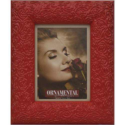 Tamanhos, Medidas e Dimensões do produto Porta-Retrato 26361 (13x18cm) Vermelho - Ornamental Design