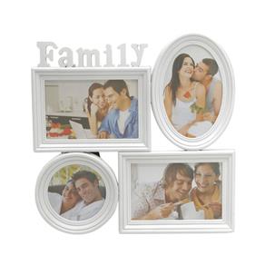 Porta Retrato de Plástico para 4 Fotos Family