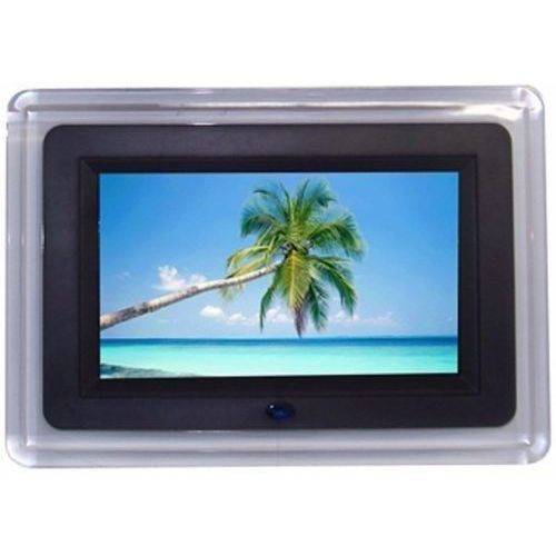 Porta Retrato Digital 7 Pol LCD Videos USB C/ Controle Preto