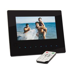 Porta-Retrato Digital Dazz Preto 65106 Slim com Tela em LED de 7”, Slot para Cartão de Memória, Calendário, Relógio e Slide Show