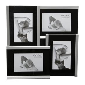 Porta Retrato para 4 Fotos 10x15cm Hermia Prestige - Preto