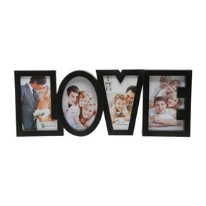 Porta Retrato para 4 Fotos 10x15cm Love Prestige - Preto