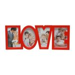 Porta Retrato Vermelho para 4 Fotos 10x15cm Love Prestige
