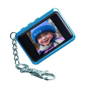 Porta-Retratos Digital com LCD de 1.5 Polegadas em Formato de Chaveiro - Cor: Azul