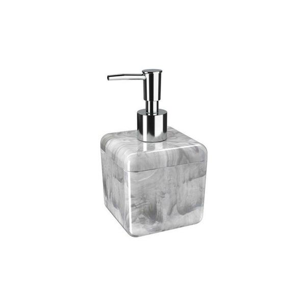 Porta Sabonete Liquido Cube 330ml Mármore Branco - Coza