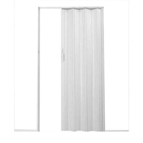 Porta Sanfonada de PVC Plast 210x60cm com Trinco Branca Bcf