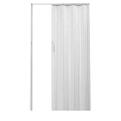 Porta Sanfonada de PVC Plast 210x72cm com Trinco Branca BCF