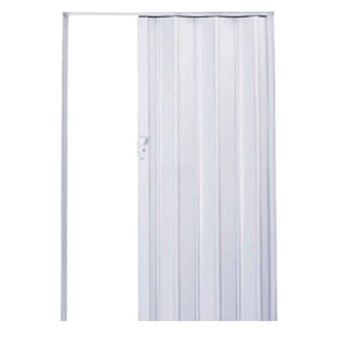 Porta Sanfonada de PVC Plast 210x72cm com Trinco Branca Bcf