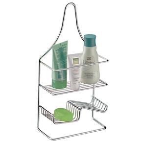 Porta Shampoo e Sabonete para Registro de Chuveiro - Aço Cromado - PRATA