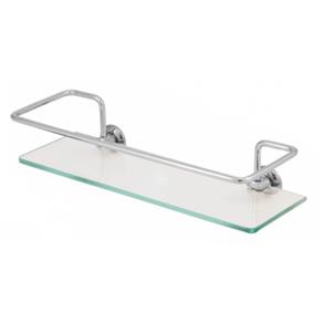 Porta Shampoo Reto 30x10cm com Vidro Cristal (transparente) de 6mm - Transparente