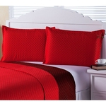 Kit Porta Travesseiro Clean 2 Peças 70cm x 50cm com Tecido Matelado Vermelho