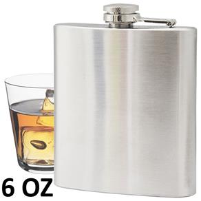 Porta Whisky Vodka Garrafa de Aço Portátil Cantil 6 Oz 177Ml Cbrn01453