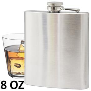 Porta Whisky Vodka Garrafa de Aço Portátil Cantil 8 Oz 236Ml Cbrn01446