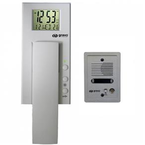 Porteiro Eletrônico com Relógio e Termômetro GPE-100M/GPE-100A - Gravo