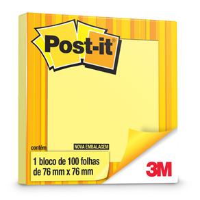 Post-It 654 76Mm X 76Mm com 100 Fls. Amarelo 3M 01516