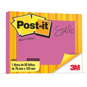 Post-it 76 X 102mm 90 Folhas Reciclado Post-it 3M Roxo