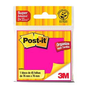 Post-it 76 X 76mm 45 Folhas Post-it 3M Rosa