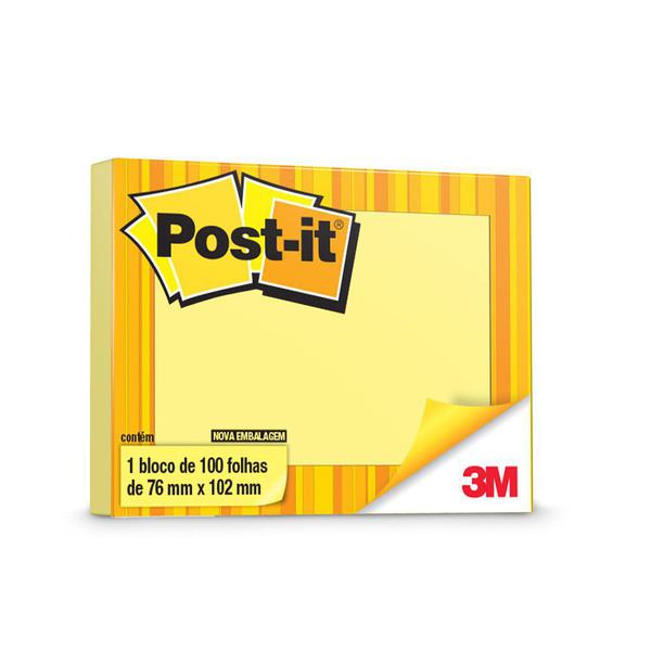 Post It 76x102 C/100fls Amarelo - 3M