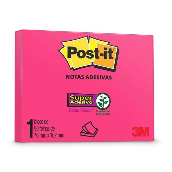 Post-it Rosa 76x102mm 90 Folhas 3m - 3M.