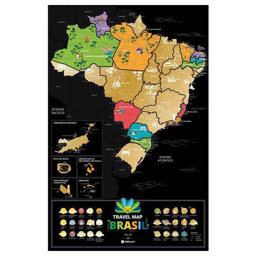 Tudo sobre 'Pôster Plástico Mapa Raspadinha - Brasil'