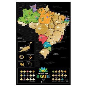 Pôster Plástico Mapa Raspadinha - Brasil