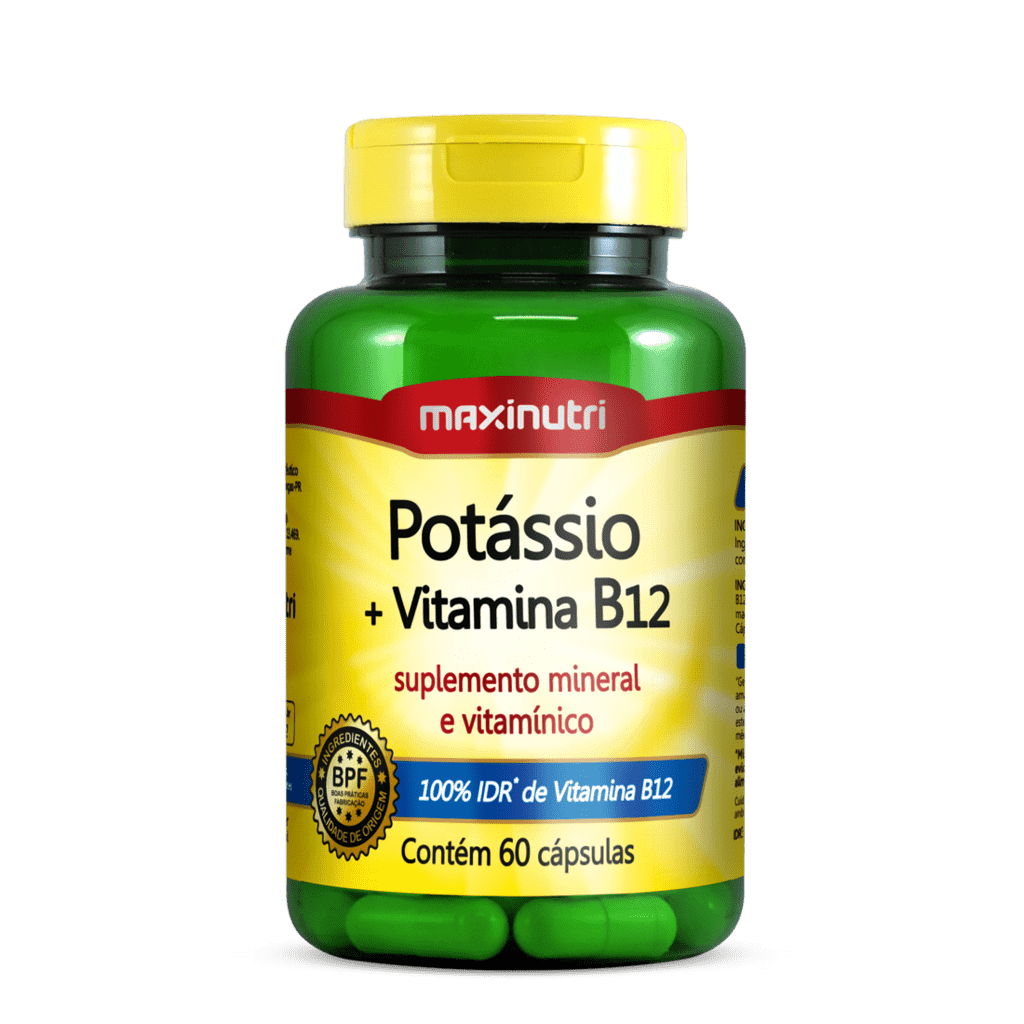 Potássio + Vitamina B12 - 60 Caps