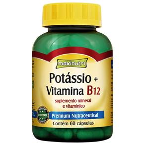 Potássio + Vitamina B12 - 60 Cápsulas - Maxinutri - Sem Sabor - 60 Cápsulas